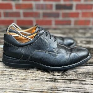 Johnston & Murphy Men’s Black Leather Shuler Bicycle Dress Shoes Size 10.5